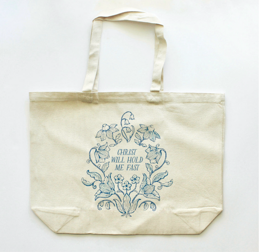 Christ Will Hold Me Fast Extra Large Tote Bag