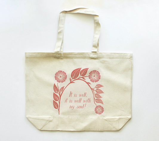 It Is Well With My Soul Extra Large Tote Bag