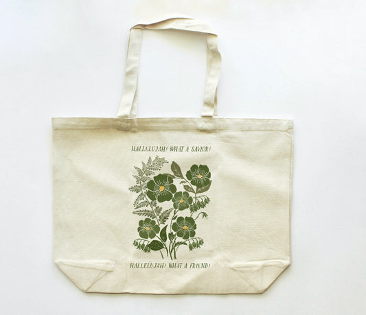 Jesus, What A Friend For Sinners Extra Large Tote Bag