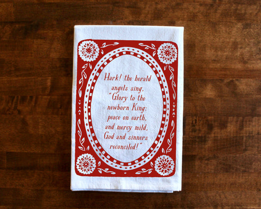 Hark! The Harold Angels Sing | Christmas Hymn Tea Towel