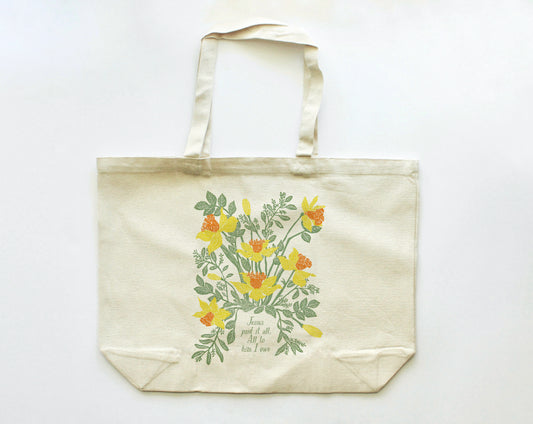 Jesus Paid It All Extra Large Tote Bag