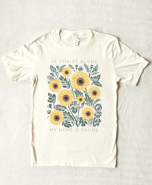 In Christ Alone | Sunflowers | Adult Shirt