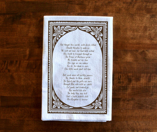 A Mighty Fortress | Hymn Tea Towel | Reformation