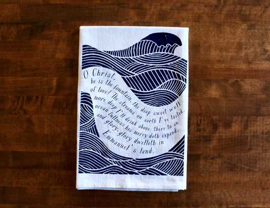 The Sands of Time Are Sinking | Hymn Tea Towel