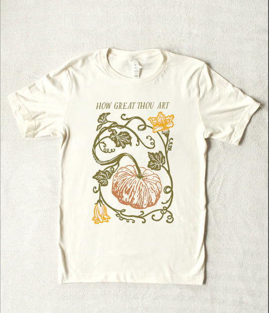 How Great Thou Art | Adult Shirt | Fall Pumpkin
