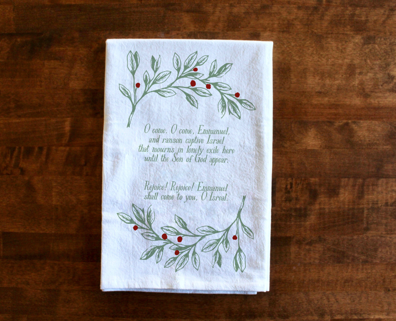 O Come, O Come Emmanuel | Christmas Hymn Tea Towel