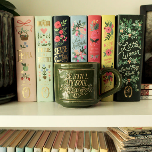 Be Still My Soul | Hand Thrown Mug | Forest Green