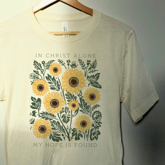 In Christ Alone | Sunflowers | Adult Shirt