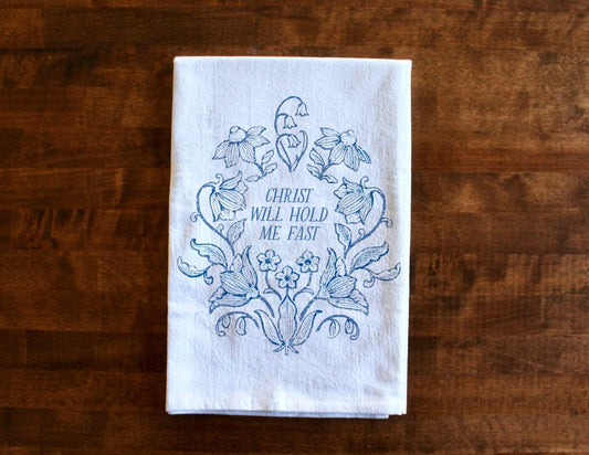 Christ Will Hold Me Fast | Hymn Tea Towel