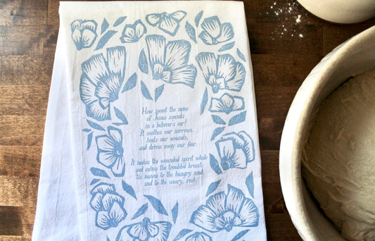 How Sweet the Name of Jesus Sounds | Hymn Tea Towel