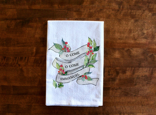 O Come, O Come Emmanuel | Christmas Tea Towel